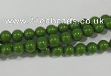 CTU1392 15.5 inches 6mm round synthetic turquoise beads