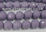 CTU1412 15.5 inches 8mm faceted round synthetic turquoise beads