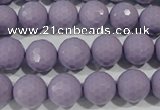 CTU1413 15.5 inches 10mm faceted round synthetic turquoise beads