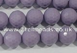 CTU1414 15.5 inches 12mm faceted round synthetic turquoise beads