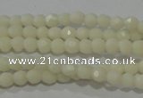 CTU1441 15.5 inches 3mm faceted round synthetic turquoise beads