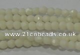 CTU1441 15.5 inches 3mm faceted round synthetic turquoise beads