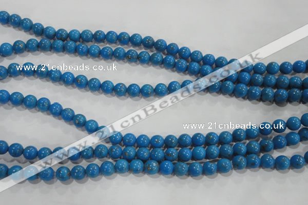 CTU1620 15.5 inches 4mm round synthetic turquoise beads