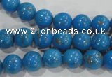 CTU1621 15.5 inches 6mm round synthetic turquoise beads