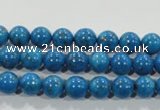 CTU1622 15.5 inches 8mm round synthetic turquoise beads