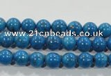 CTU1622 15.5 inches 8mm round synthetic turquoise beads