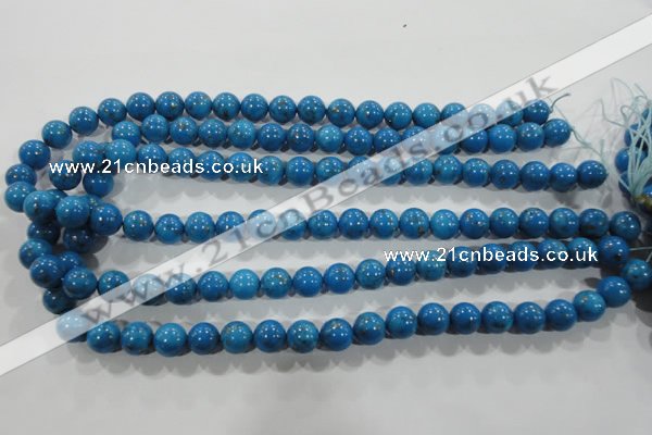 CTU1622 15.5 inches 8mm round synthetic turquoise beads