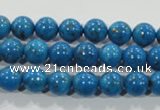 CTU1623 15.5 inches 10mm round synthetic turquoise beads