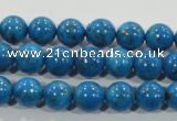 CTU1624 15.5 inches 12mm round synthetic turquoise beads