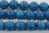 CTU1625 15.5 inches 14mm round synthetic turquoise beads