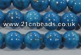 CTU1626 15.5 inches 16mm round synthetic turquoise beads