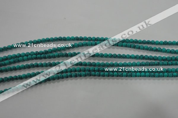 CTU1671 15.5 inches 4mm round synthetic turquoise beads