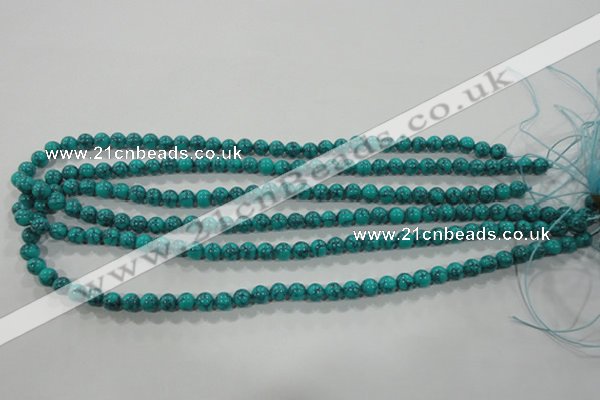 CTU1672 15.5 inches 6mm round synthetic turquoise beads