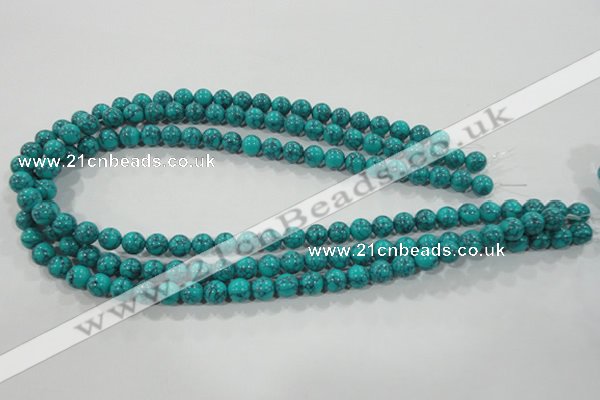 CTU1673 15.5 inches 8mm round synthetic turquoise beads