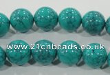 CTU1676 15.5 inches 14mm round synthetic turquoise beads