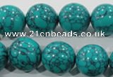 CTU1678 15.5 inches 18mm round synthetic turquoise beads