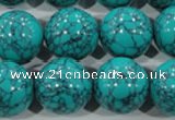 CTU1679 15.5 inches 20mm round synthetic turquoise beads