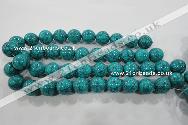 CTU1679 15.5 inches 20mm round synthetic turquoise beads