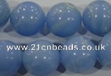 CTU1739 15.5 inches 20mm round synthetic turquoise beads