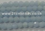 CTU1741 15.5 inches 4mm faceted round synthetic turquoise beads