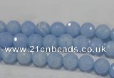 CTU1742 15.5 inches 6mm faceted round synthetic turquoise beads