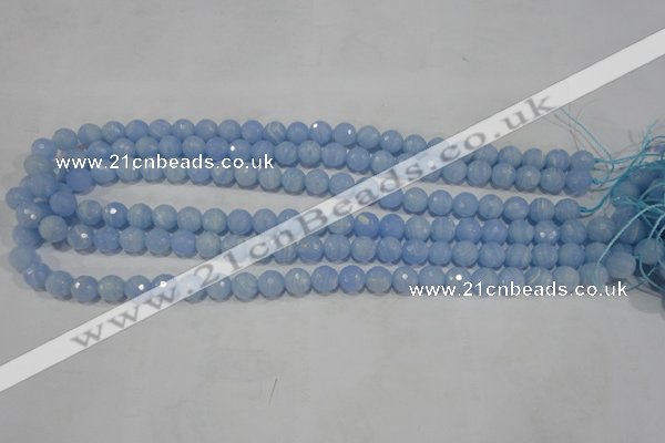 CTU1742 15.5 inches 6mm faceted round synthetic turquoise beads