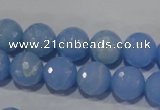 CTU1744 15.5 inches 10mm faceted round synthetic turquoise beads