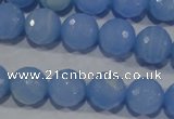 CTU1745 15.5 inches 12mm faceted round synthetic turquoise beads