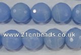 CTU1746 15.5 inches 14mm faceted round synthetic turquoise beads