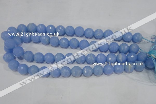 CTU1746 15.5 inches 14mm faceted round synthetic turquoise beads