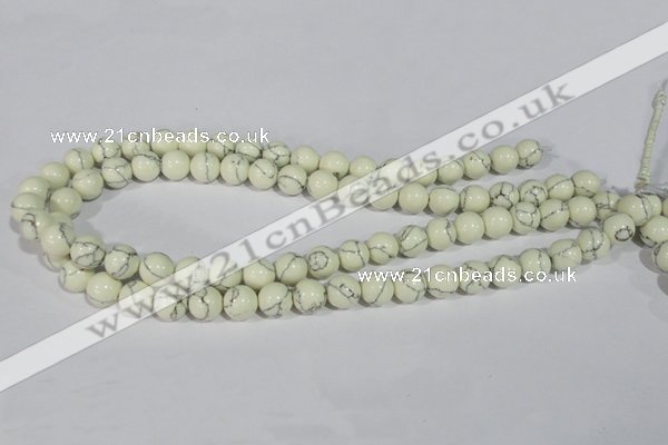 CTU1792 15.5 inches 6mm round synthetic turquoise beads