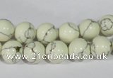 CTU1794 15.5 inches 10mm round synthetic turquoise beads