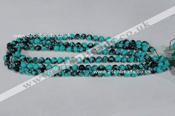 CTU1802 15.5 inches 6mm round synthetic turquoise beads