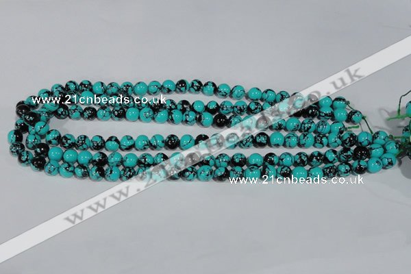 CTU1803 15.5 inches 8mm round synthetic turquoise beads