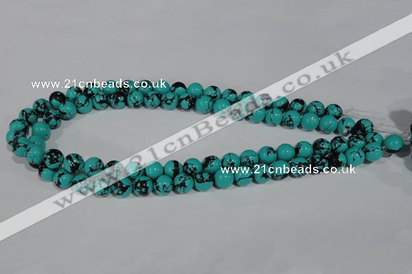 CTU1804 15.5 inches 10mm round synthetic turquoise beads