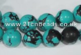 CTU1805 15.5 inches 12mm round synthetic turquoise beads