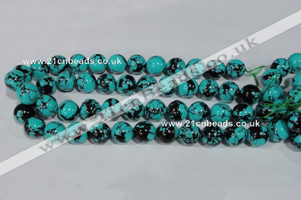 CTU1807 15.5 inches 16mm round synthetic turquoise beads