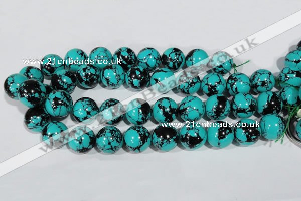 CTU1809 15.5 inches 20mm round synthetic turquoise beads