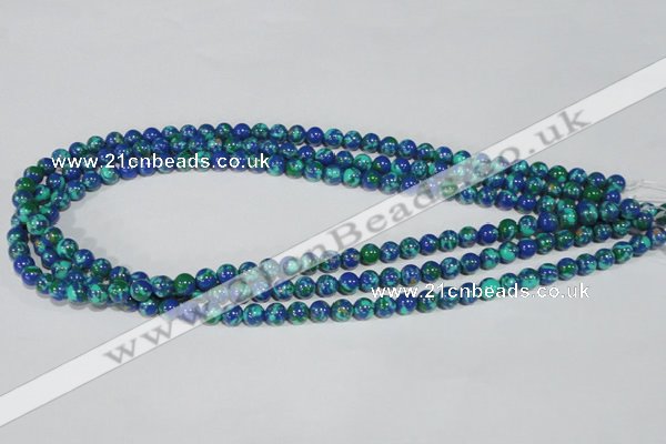 CTU1812 15.5 inches 6mm round synthetic turquoise beads