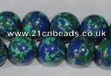 CTU1817 15.5 inches 16mm round synthetic turquoise beads