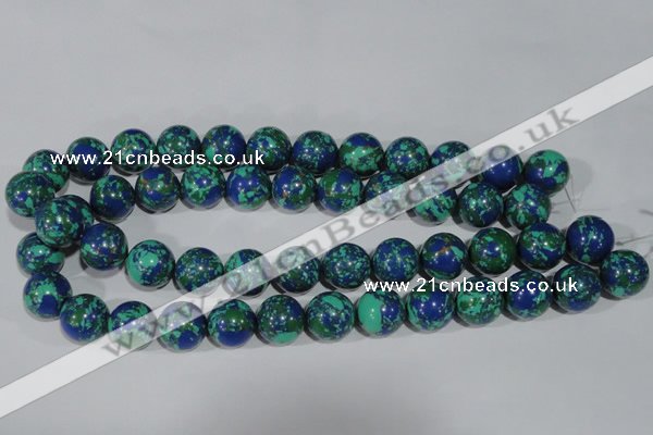 CTU1817 15.5 inches 16mm round synthetic turquoise beads