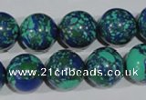 CTU1818 15.5 inches 18mm round synthetic turquoise beads