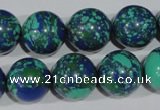 CTU1819 15.5 inches 20mm round synthetic turquoise beads