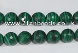 CTU1824 15.5 inches 10mm faceted round synthetic turquoise beads