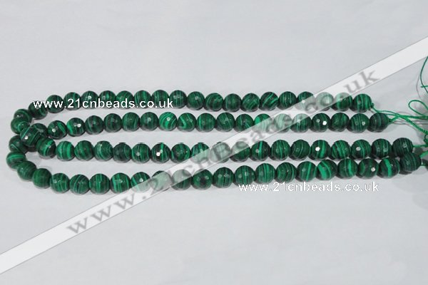 CTU1824 15.5 inches 10mm faceted round synthetic turquoise beads
