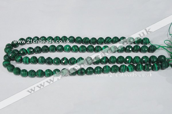 CTU1824 15.5 inches 10mm faceted round synthetic turquoise beads