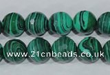 CTU1825 15.5 inches 12mm faceted round synthetic turquoise beads