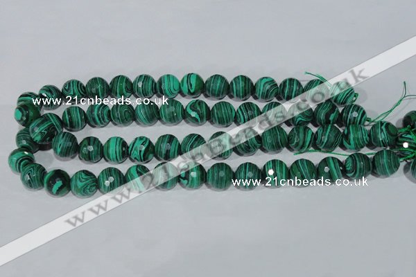 CTU1826 15.5 inches 14mm faceted round synthetic turquoise beads