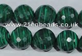 CTU1827 15.5 inches 16mm faceted round synthetic turquoise beads