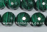 CTU1828 15.5 inches 18mm faceted round synthetic turquoise beads